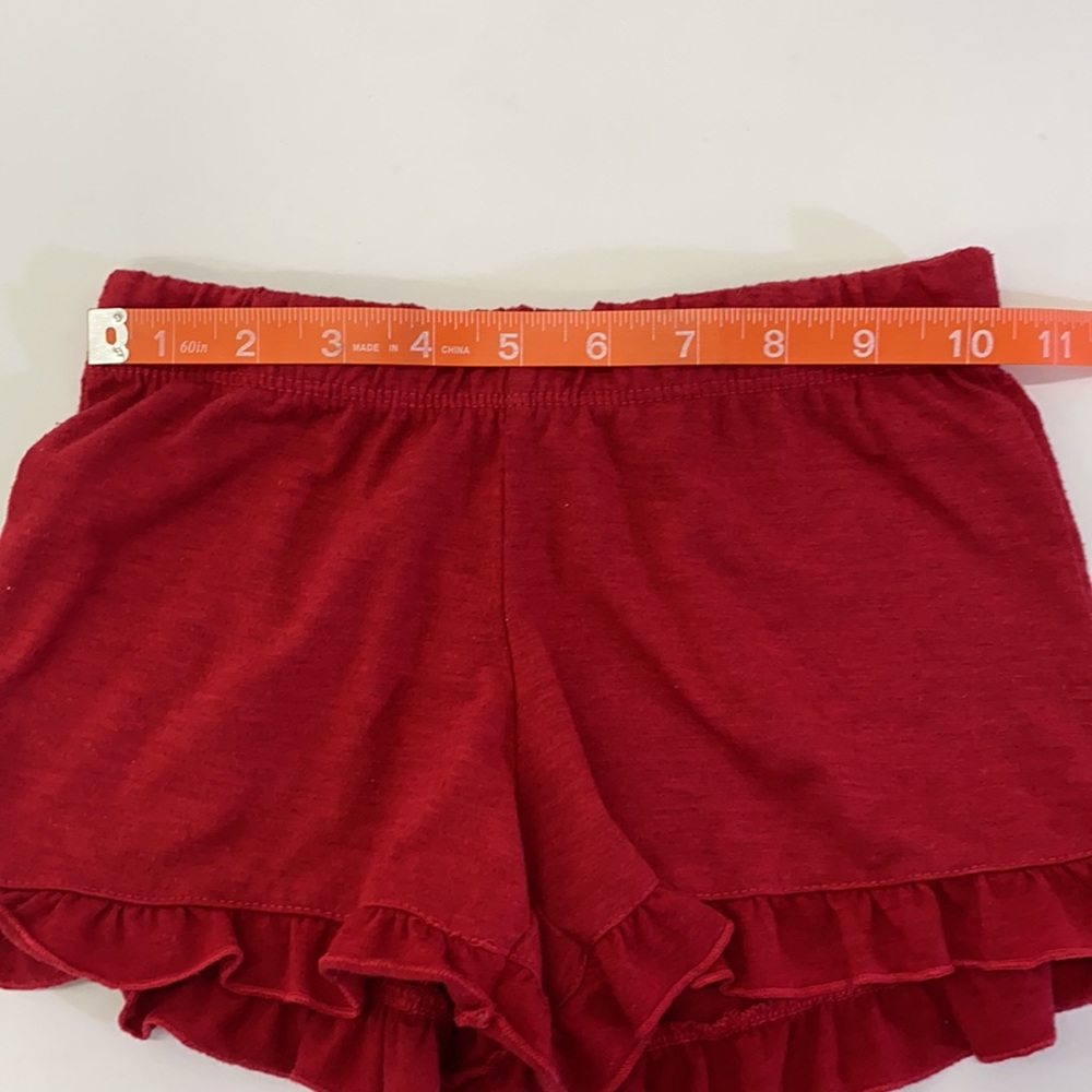 🌸 Girl’s Firehouse Ruffle Hem Shorts Red Small - Picture 4 of 5